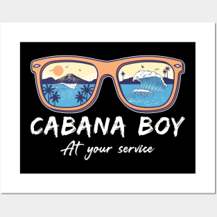 Cabana Boy At Your Service pool party Posters and Art